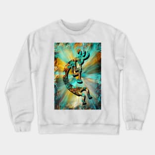 Turquoise and Gold Crewneck Sweatshirt